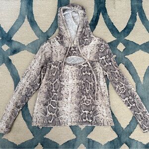 Love Streak Snakeskin Print Hoodie - Size M